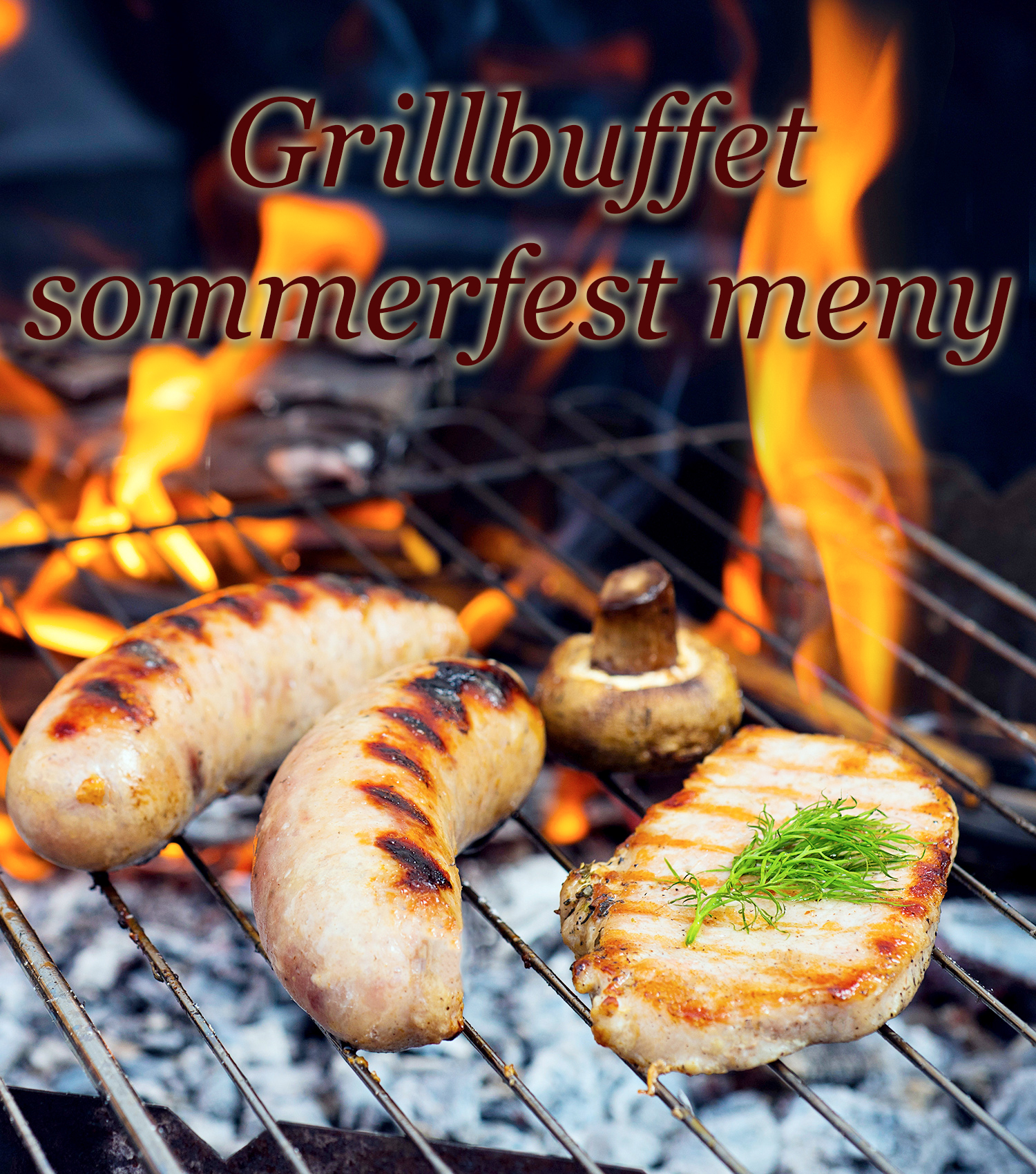 Grillbuffet, Sommerfest Meny